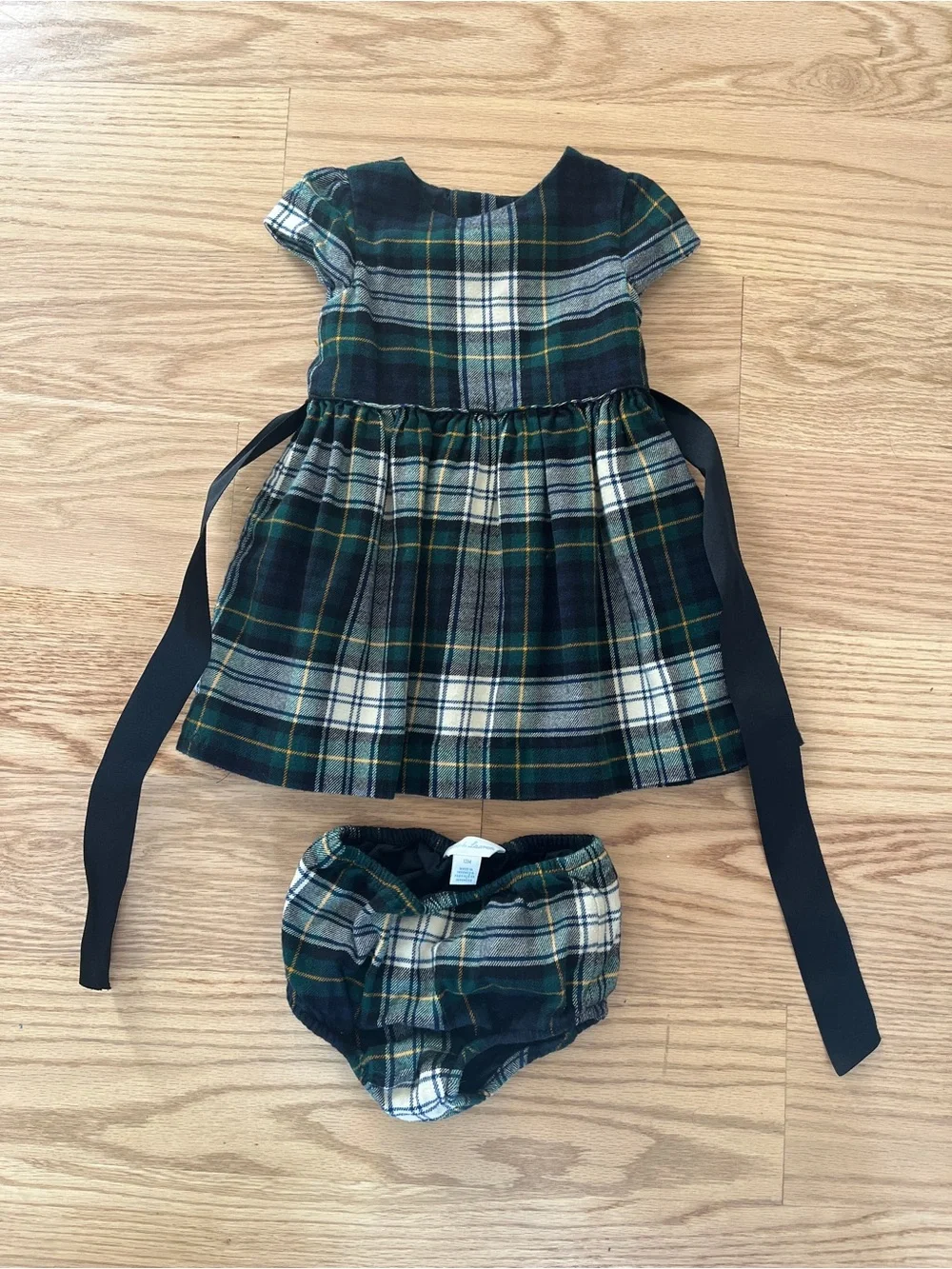 Ralph Lauren Baby Girl Plaid Dress - Classic Holiday Style Size 12M